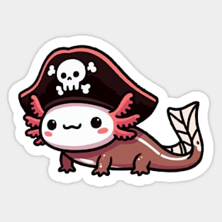 pirate captain axolotl Sticker